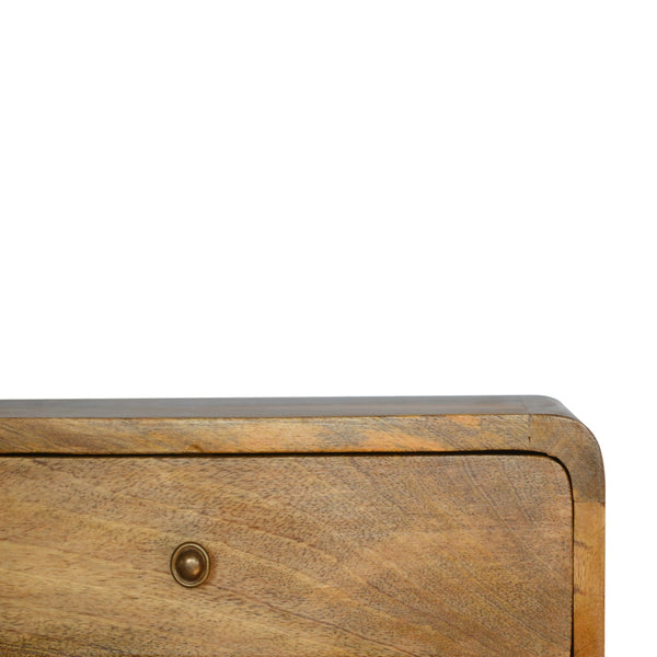 Aluna Floating Curve Open Slot Nightstand