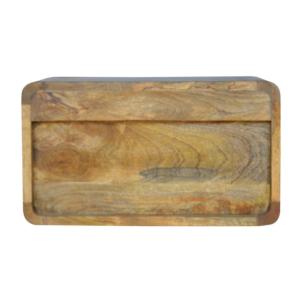 Aluna Floating Curve Open Slot Nightstand