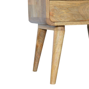 Aluna Curved Oakish Nightstand
