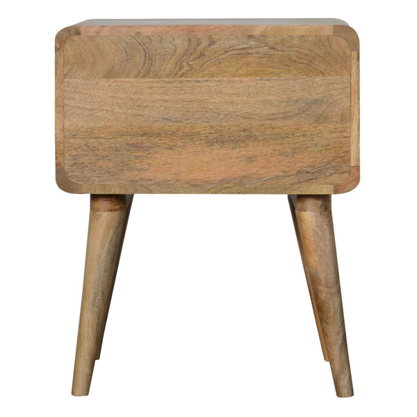 Aluna Curved Oakish Nightstand