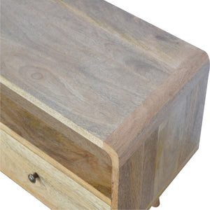 Aluna Curved Oakish TV Stand
