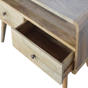 Aluna Curved Oakish TV Stand