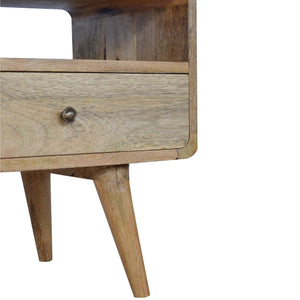 Aluna Curved Oakish TV Stand