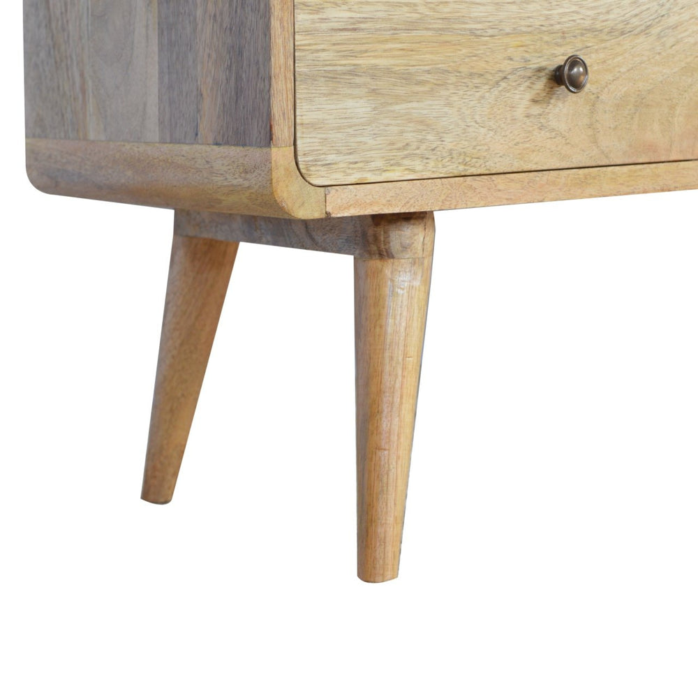 Aluna Curved Oakish TV Stand