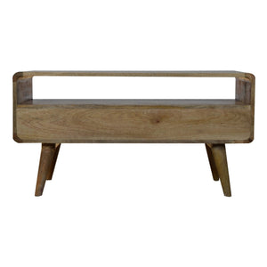 Aluna Curved Oakish TV Stand