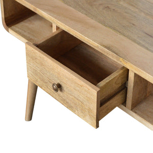 Aluna Curved Oakish Coffee Table
