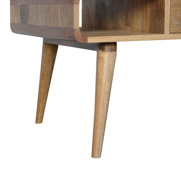 Aluna Curved Oakish Coffee Table