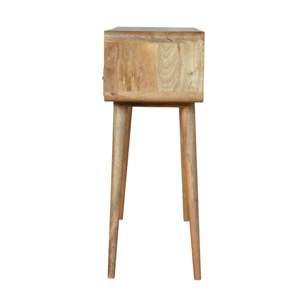 Aluna Curved Oakish Console Table