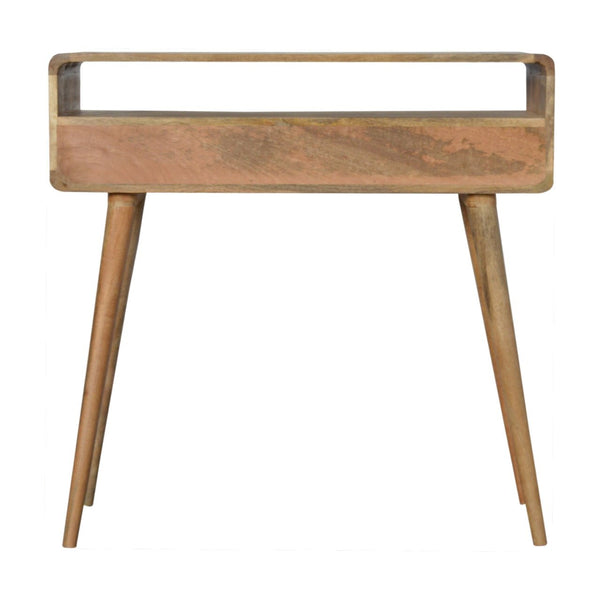 Aluna Curved Oakish Console Table