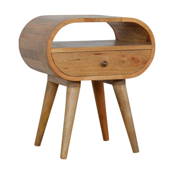 Aluna Circular Open Slot Nightstand