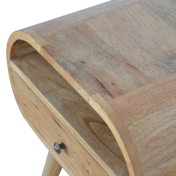 Aluna Circular Open Slot Nightstand