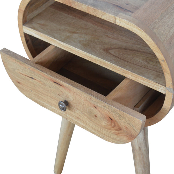 Aluna Circular Open Slot Nightstand