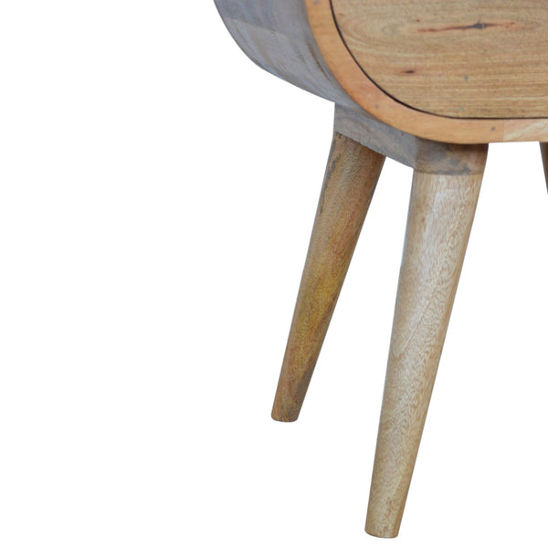 Aluna Circular Open Slot Nightstand