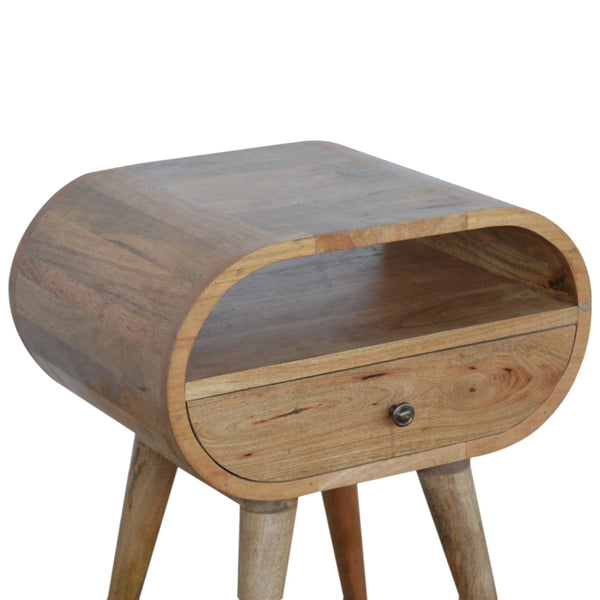 Aluna Circular Open Slot Nightstand