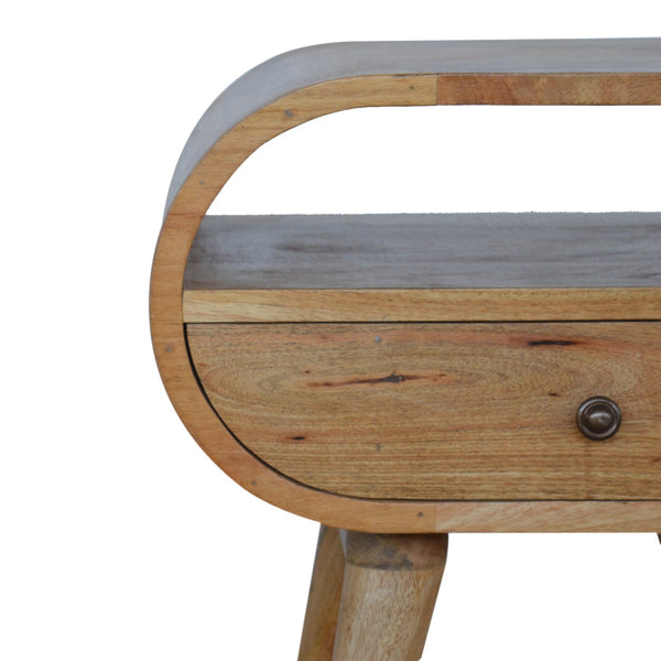 Aluna Circular Open Slot Nightstand