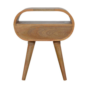 Aluna Circular Open Slot Nightstand