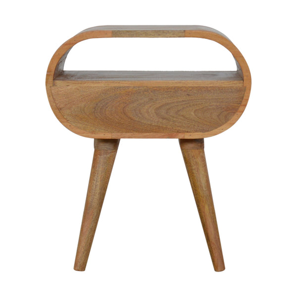 Aluna Circular Open Slot Nightstand