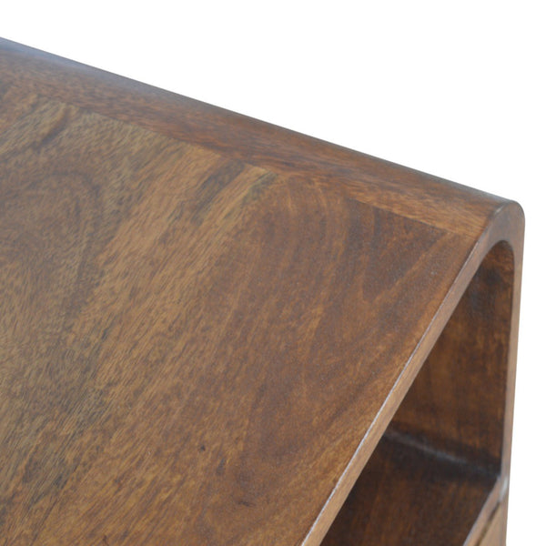 Aluna Chestnut Curved Edge Nightstand