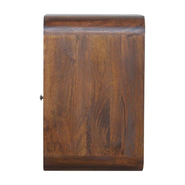 Aluna Chestnut Curved Edge Nightstand