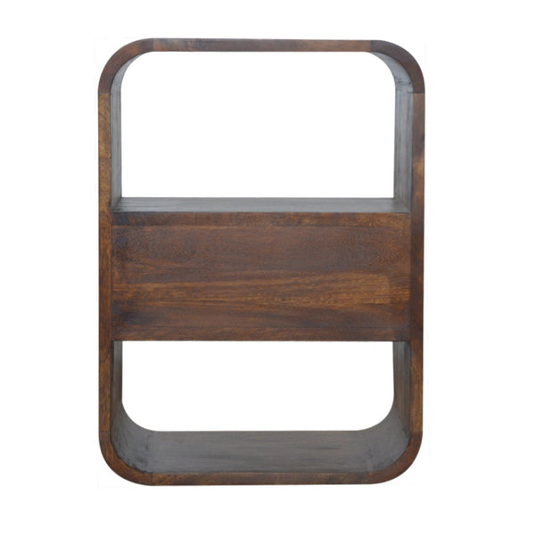 Aluna Chestnut Curved Edge Nightstand