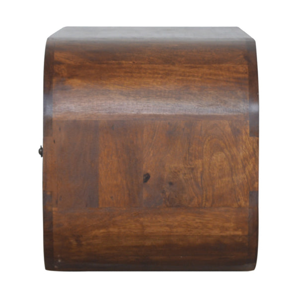 Aluna Chestnut Curved Edge TV Stand