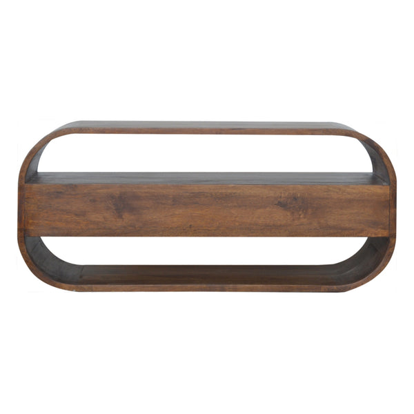 Aluna Chestnut Curved Edge TV Stand