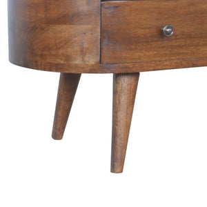 Aluna Chestnut Rounded Tv Stand
