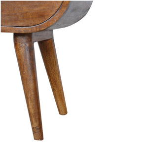 Aluna Chestnut Circular Open Nightstand