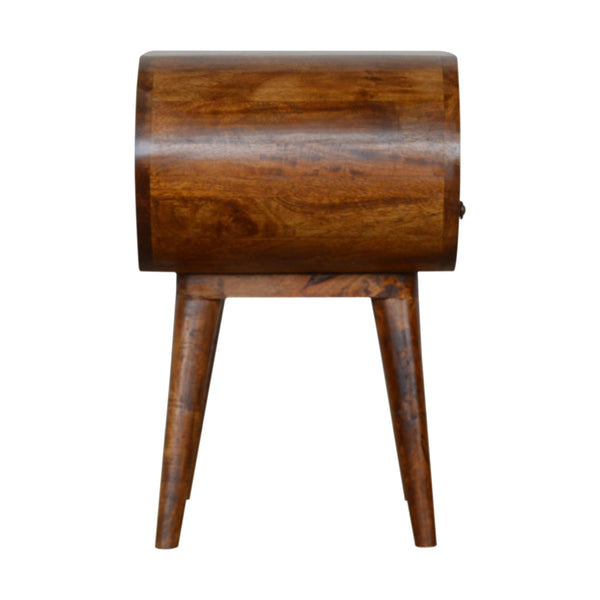 Aluna Chestnut Circular Open Nightstand
