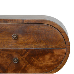 Aluna Chestnut Circular Nightstand