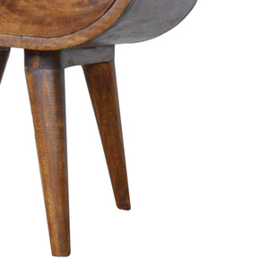 Aluna Chestnut Circular Nightstand