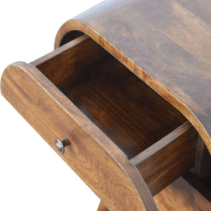 Aluna Chestnut Circular Nightstand