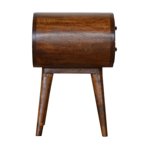 Aluna Chestnut Circular Nightstand