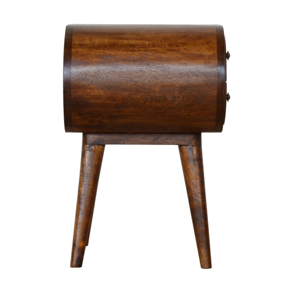 Aluna Chestnut Circular Nightstand